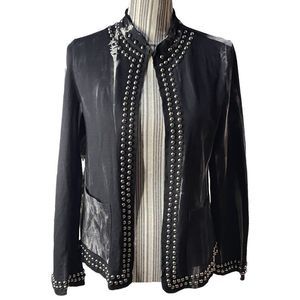 Vocal Black Studded Cardigan